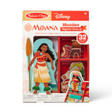 Disney Moana Wooden Magnetic Dress-Up Play Set K9