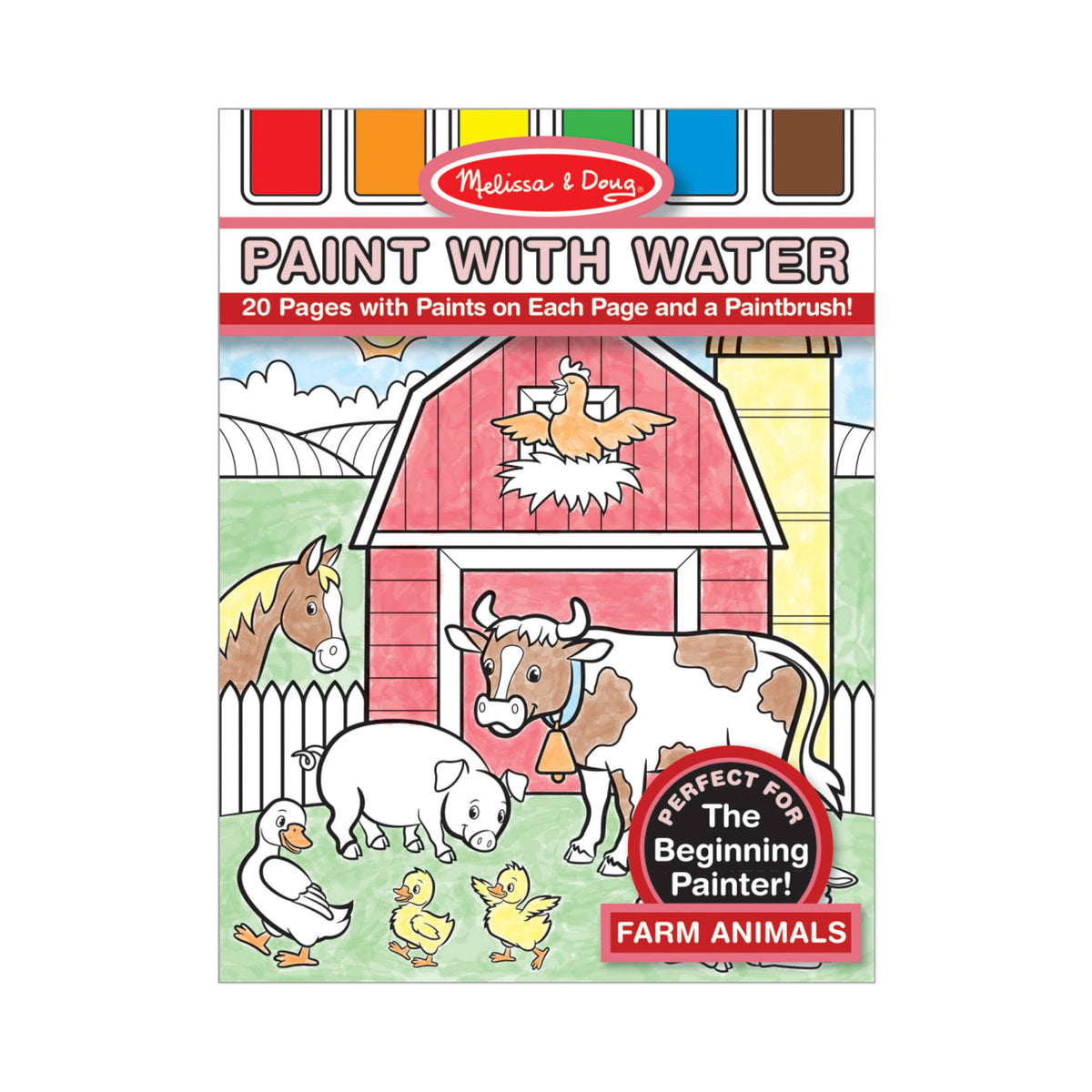 Farm Animals Paint with Water Kids' Art Pad E6