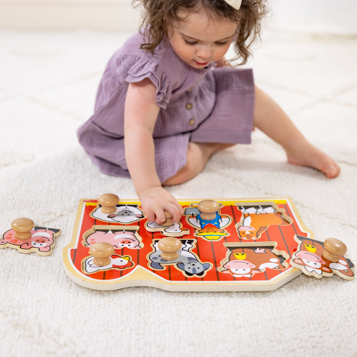 Farm Friends Jumbo Peg Puzzle - 8 Pieces P8