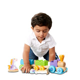 First Play Wooden Rocking Farm Animals Pull Train F8