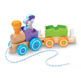First Play Wooden Rocking Farm Animals Pull Train F8