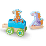 First Play Wooden Rocking Farm Animals Pull Train F8