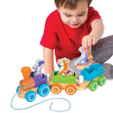 First Play Wooden Rocking Farm Animals Pull Train F8