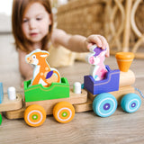First Play Wooden Rocking Farm Animals Pull Train F8