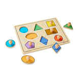Geometric Shapes Deluxe Jumbo Peg Puzzle - 8 Pieces E3