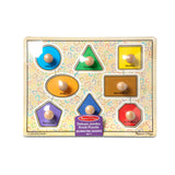 Geometric Shapes Deluxe Jumbo Peg Puzzle - 8 Pieces E3