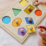 Geometric Shapes Deluxe Jumbo Peg Puzzle - 8 Pieces E3