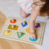 Geometric Shapes Deluxe Jumbo Peg Puzzle - 8 Pieces E3