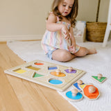Geometric Shapes Deluxe Jumbo Peg Puzzle - 8 Pieces E3
