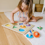 Geometric Shapes Deluxe Jumbo Peg Puzzle - 8 Pieces E3