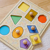 Geometric Shapes Deluxe Jumbo Peg Puzzle - 8 Pieces E3