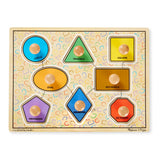 Geometric Shapes Deluxe Jumbo Peg Puzzle - 8 Pieces T9