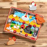 Happy Hens Push to Pop Puzzle Q1