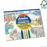 Jumbo 50-Page Kids' Coloring Pad - Space, Sharks, Sports, and More D6