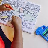 Jumbo 50-Page Kids' Coloring Pad - Space, Sharks, Sports, and More D6