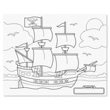 Jumbo 50-Page Kids' Coloring Pad - Space, Sharks, Sports, and More D6