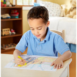 Jumbo 50-Page Kids' Coloring Pad - Space, Sharks, Sports, and More D6