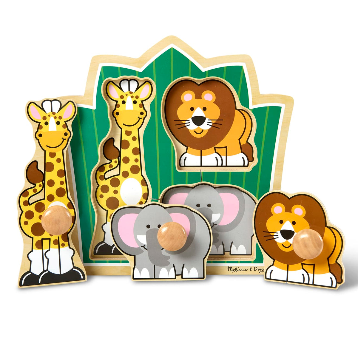 Jungle Friends Jumbo Knob Puzzle - 3 Pieces I7
