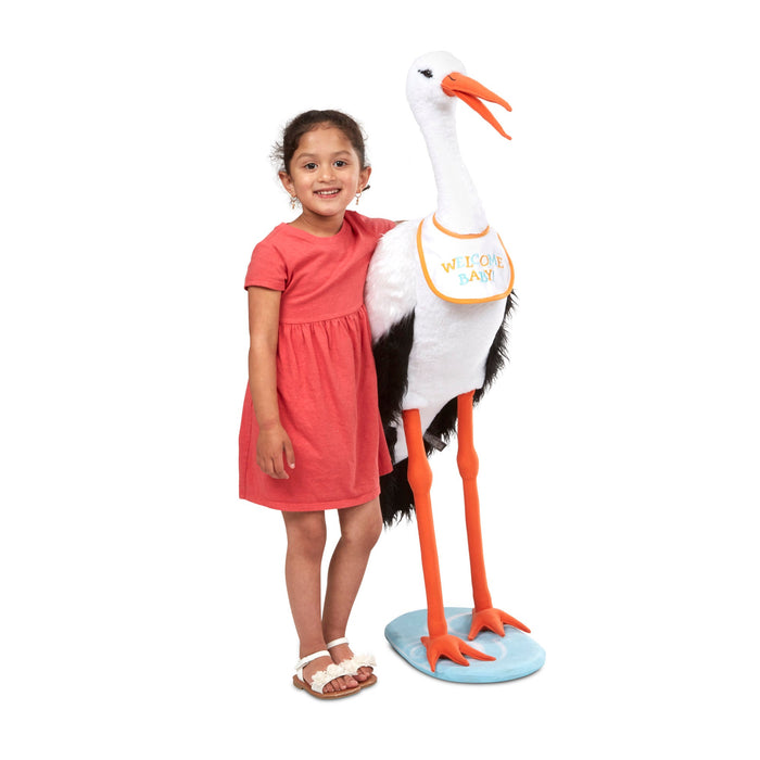 Lifelike Plush Stork X2