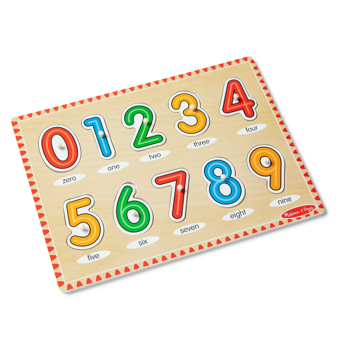 Lift & See Numbers Peg Puzzle - 10 Pieces F2