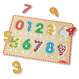 Lift & See Numbers Peg Puzzle - 10 Pieces F2