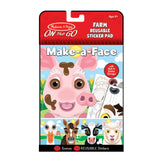 Make-a-Face – Farm Reusable Sticker Pad – On the Go Travel Activity U0
