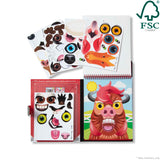 Make-a-Face – Farm Reusable Sticker Pad – On the Go Travel Activity U0