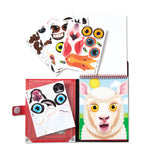 Make-a-Face – Farm Reusable Sticker Pad – On the Go Travel Activity U0
