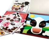 Make-a-Face – Farm Reusable Sticker Pad – On the Go Travel Activity U0