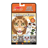 Make-a-Face – Safari Reusable Sticker Pad – On the Go Travel Activity T8
