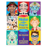 Make-a-Face Sticker Pad - Crazy Characters A4