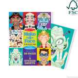 Make-a-Face Sticker Pad - Crazy Characters A4
