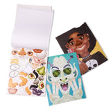 Make-a-Face Sticker Pad - Crazy Characters A4