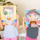 Make-a-Face Sticker Pad - Crazy Characters A4