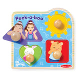 Ms. Rachel™ Wooden Peek-a-Boo Jumbo Peg Puzzle – 4 Pieces L7
