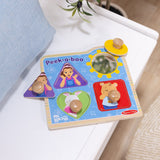 Ms. Rachel™ Wooden Peek-a-Boo Jumbo Peg Puzzle – 4 Pieces L7