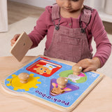 Ms. Rachel™ Wooden Peek-a-Boo Jumbo Peg Puzzle – 4 Pieces L7