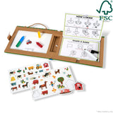 Natural Play: Play, Draw, Create Reusable Drawing & Magnet Kit – Farm G2