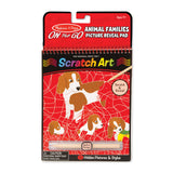On the Go Scratch Art Color Reveal Pad - Animal Families A4