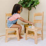 Pair of Solid Wood Chairs 2-Piece Set I8