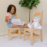 Pair of Solid Wood Chairs 2-Piece Set I8
