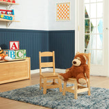 Pair of Solid Wood Chairs 2-Piece Set I8