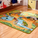 Prehistoric Playground Dinosaur Rug V7