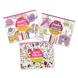 Princess, Fairy, Animals & More Coloring and Sticker Pad Bundle V3