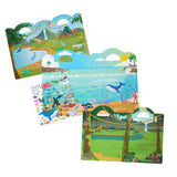 Puffy Sticker Play Set 3-Pack: Safari, Dinosaur, Ocean W5