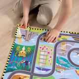 Race Around the World Tracks Floor Puzzle - 48 Pieces V0