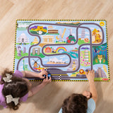 Race Around the World Tracks Floor Puzzle - 48 Pieces V0