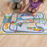 Race Around the World Tracks Floor Puzzle - 48 Pieces V0