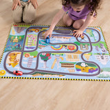 Race Around the World Tracks Floor Puzzle - 48 Pieces V0