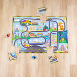 Race Around the World Tracks Floor Puzzle - 48 Pieces V0